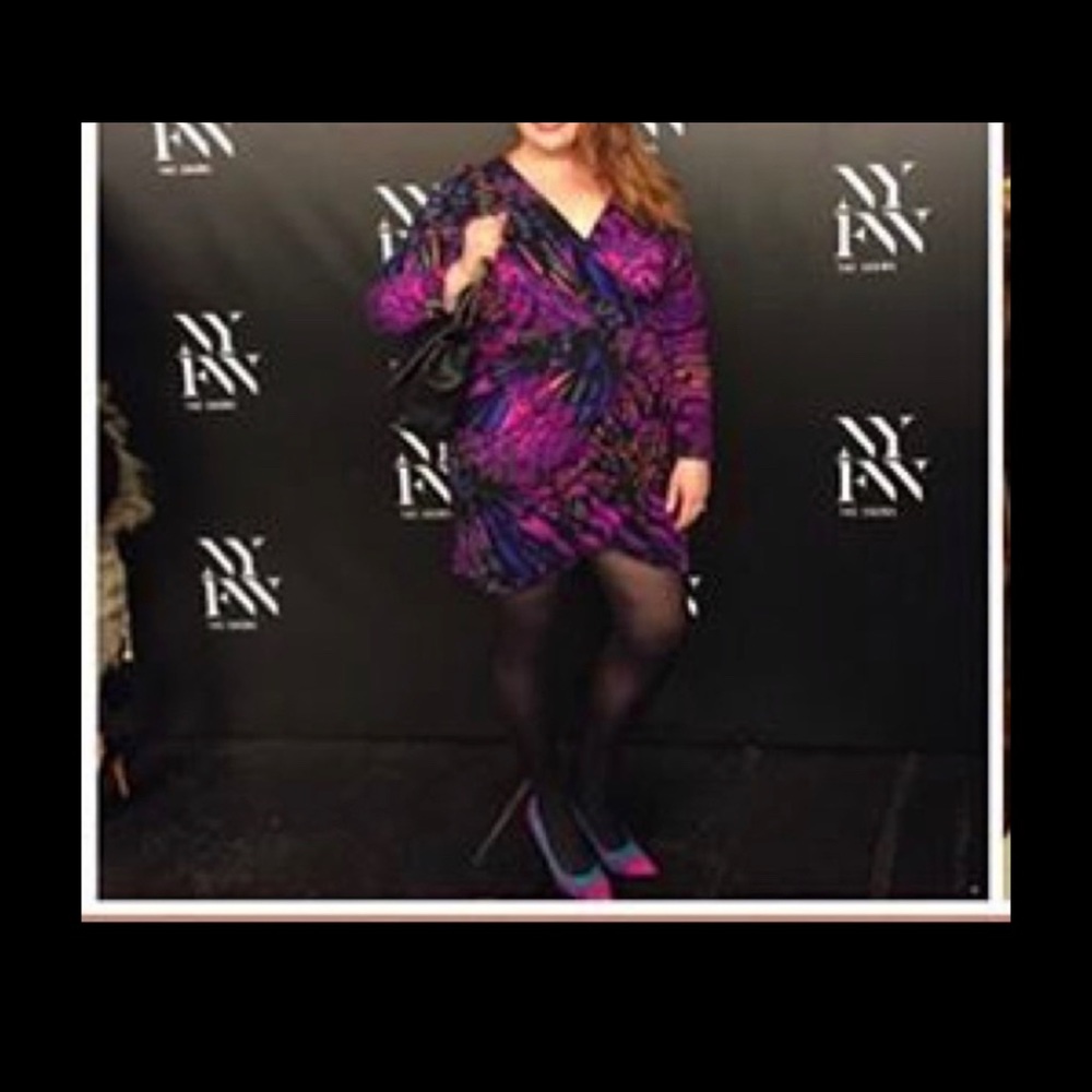 Fashion to figure purple multi dress size 2x